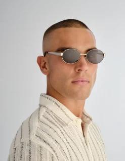 NORWOOD GREY OVAL SUNGLASSES