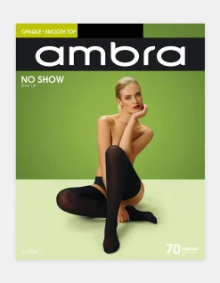No Show 70 Denier Opaque Stay Up Stockings