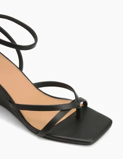 NYLA Black Leather Wedge