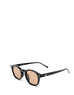 NYXIS BLACK ROUND SUNGLASSES