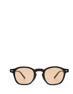 NYXIS BLACK ROUND SUNGLASSES
