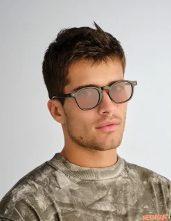 NYXIS BLACK ROUND SUNGLASSES
