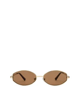 OBJECTIVE GOLD OVAL SUNGLASSES