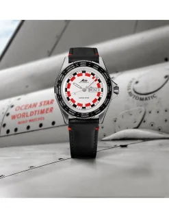 Ocean Star Worldtimer Stainless Steel White Dial