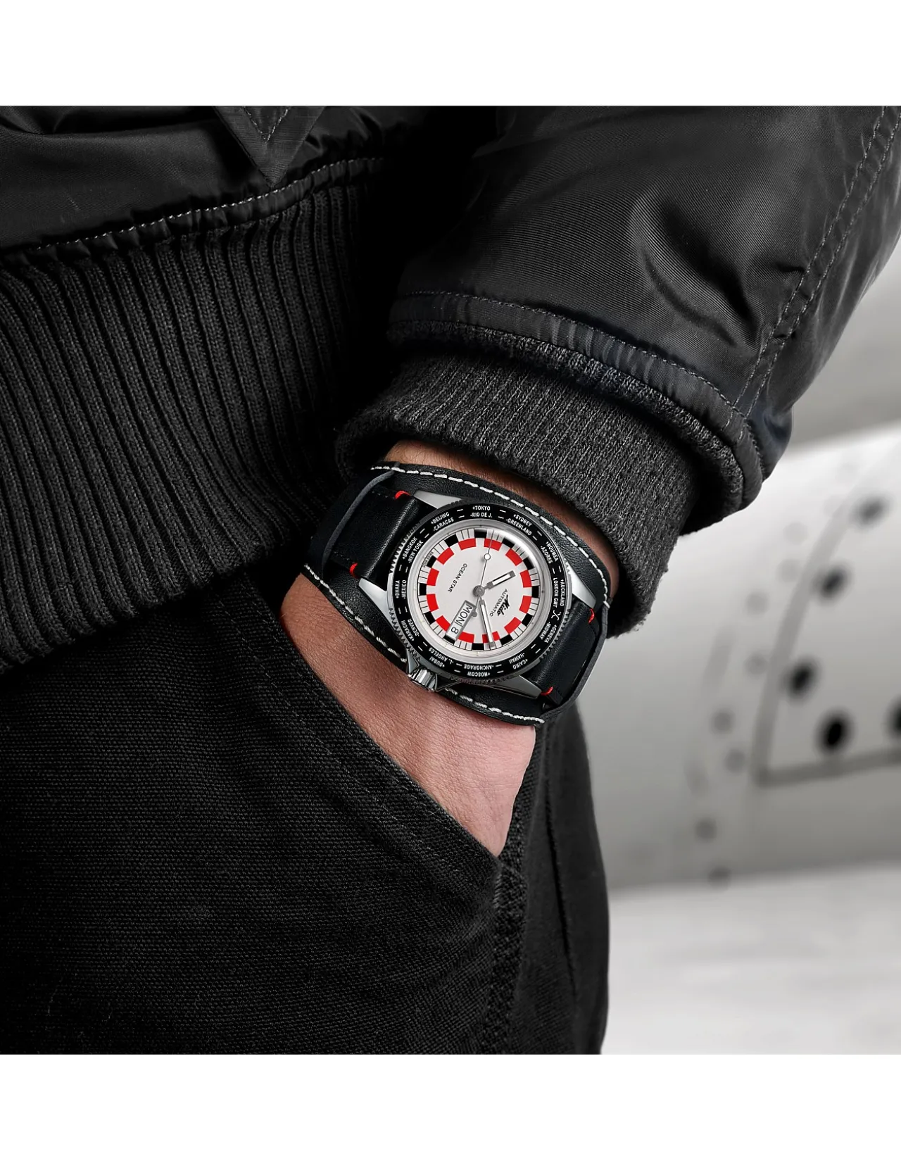 Ocean Star Worldtimer Stainless Steel White Dial
