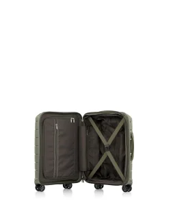 Oc2Lite 55cm Expandable Small Carry-On Suitcase Olive Green
