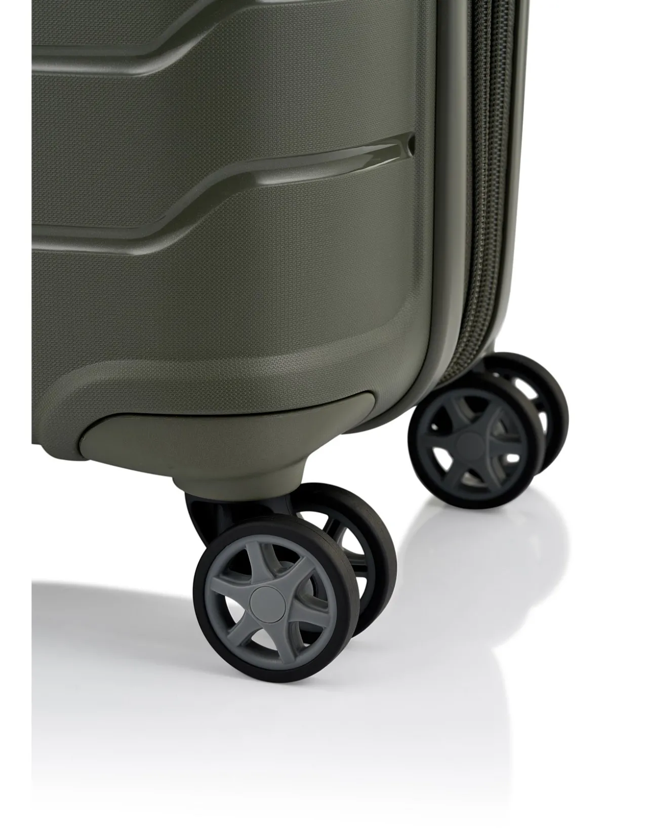 Oc2Lite 55cm Expandable Small Carry-On Suitcase Olive Green