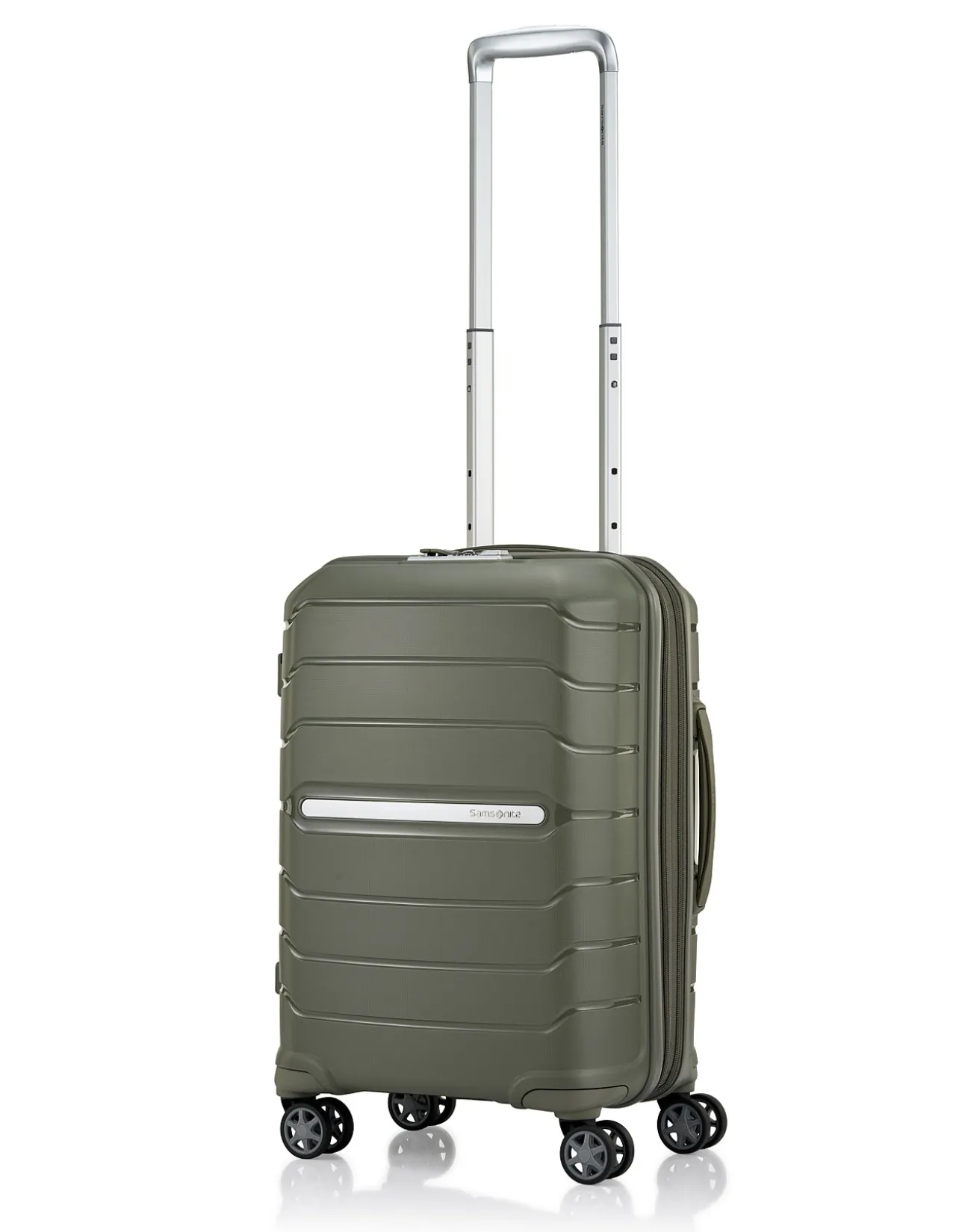 Oc2Lite 55cm Expandable Small Carry-On Suitcase Olive Green