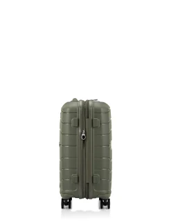 Oc2Lite 55cm Expandable Small Carry-On Suitcase Olive Green