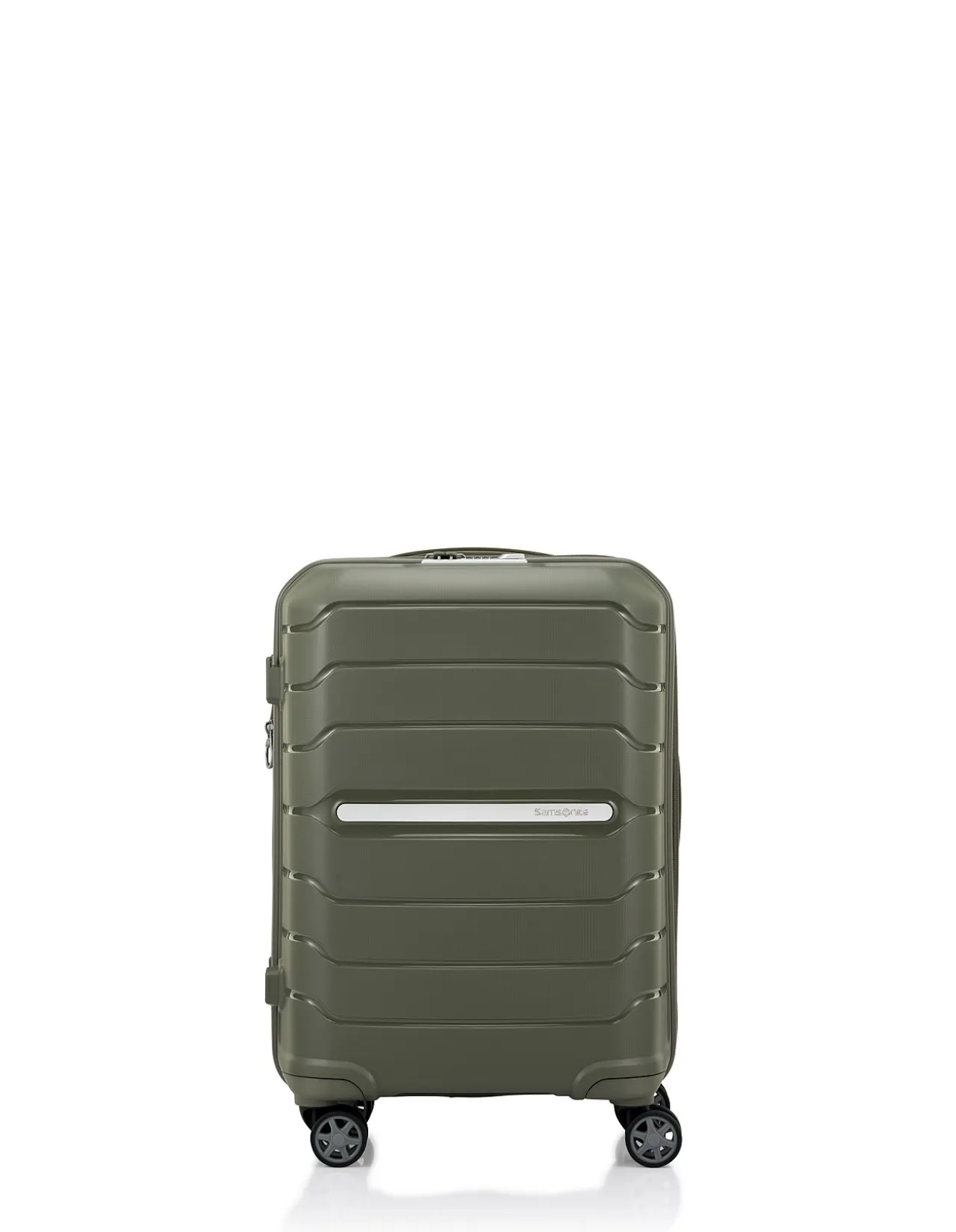Oc2Lite 55cm Expandable Small Carry-On Suitcase Olive Green