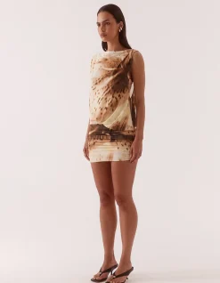 ODETTE DRAPE MINI DRESS