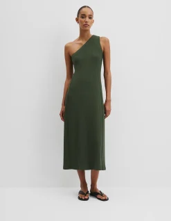 One Shoulder Rib Dress