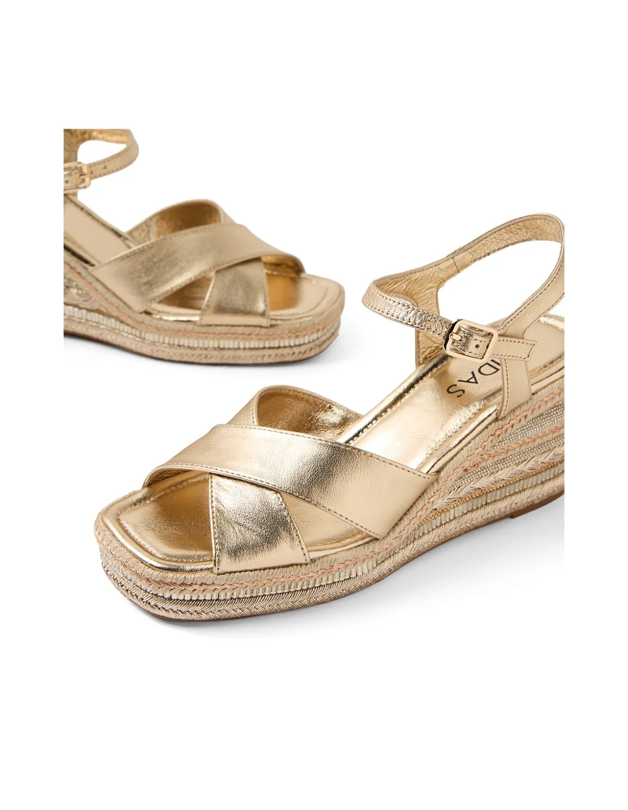 Orel Rope Wedge Leather Sandals