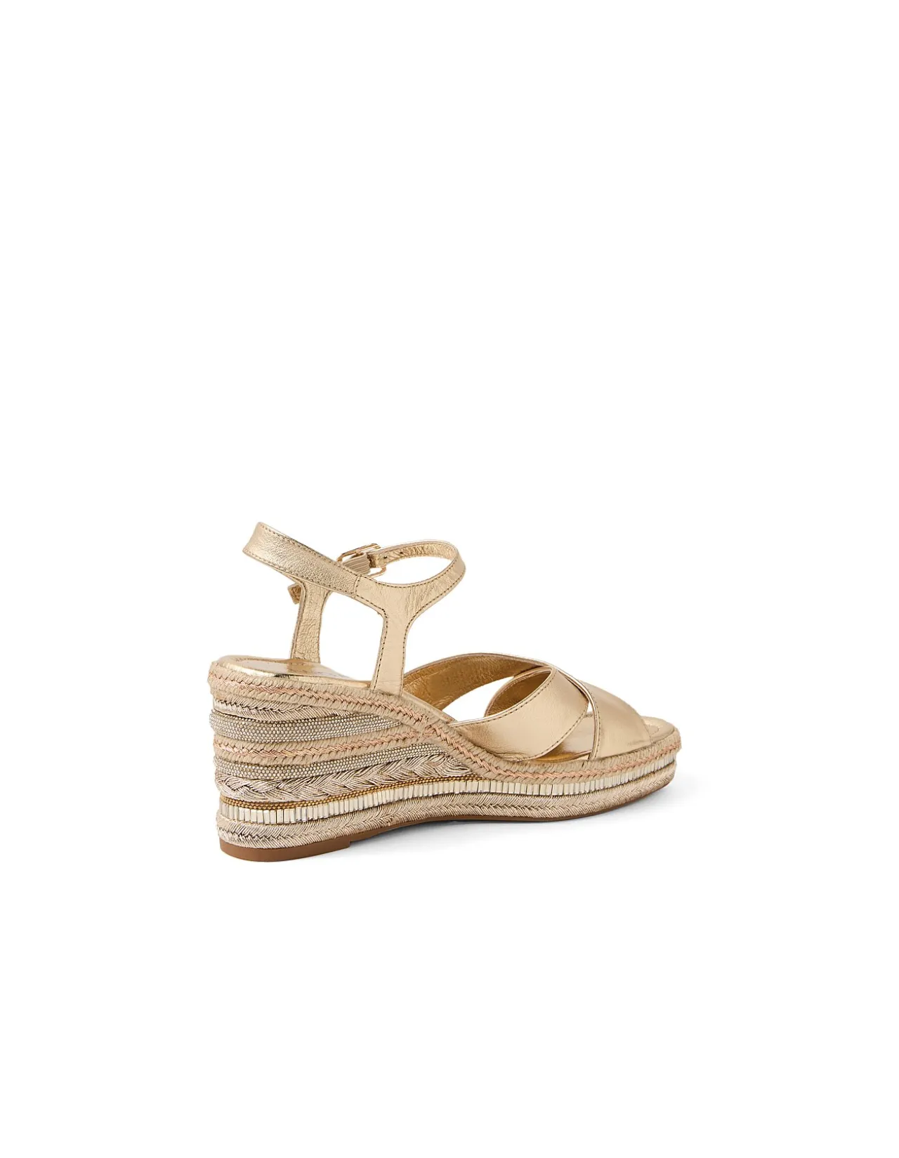 Orel Rope Wedge Leather Sandals