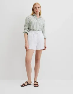 Organically Grown Linen Tie Detail Short