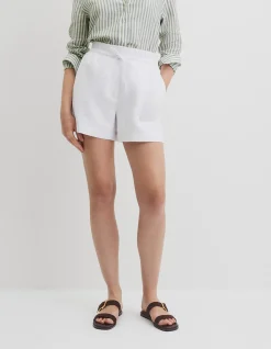 Organically Grown Linen Tie Detail Short