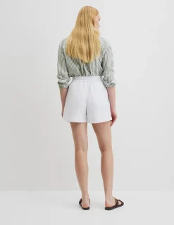 Organically Grown Linen Tie Detail Short