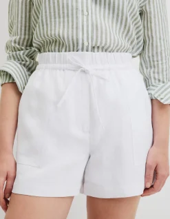 Organically Grown Linen Tie Detail Short