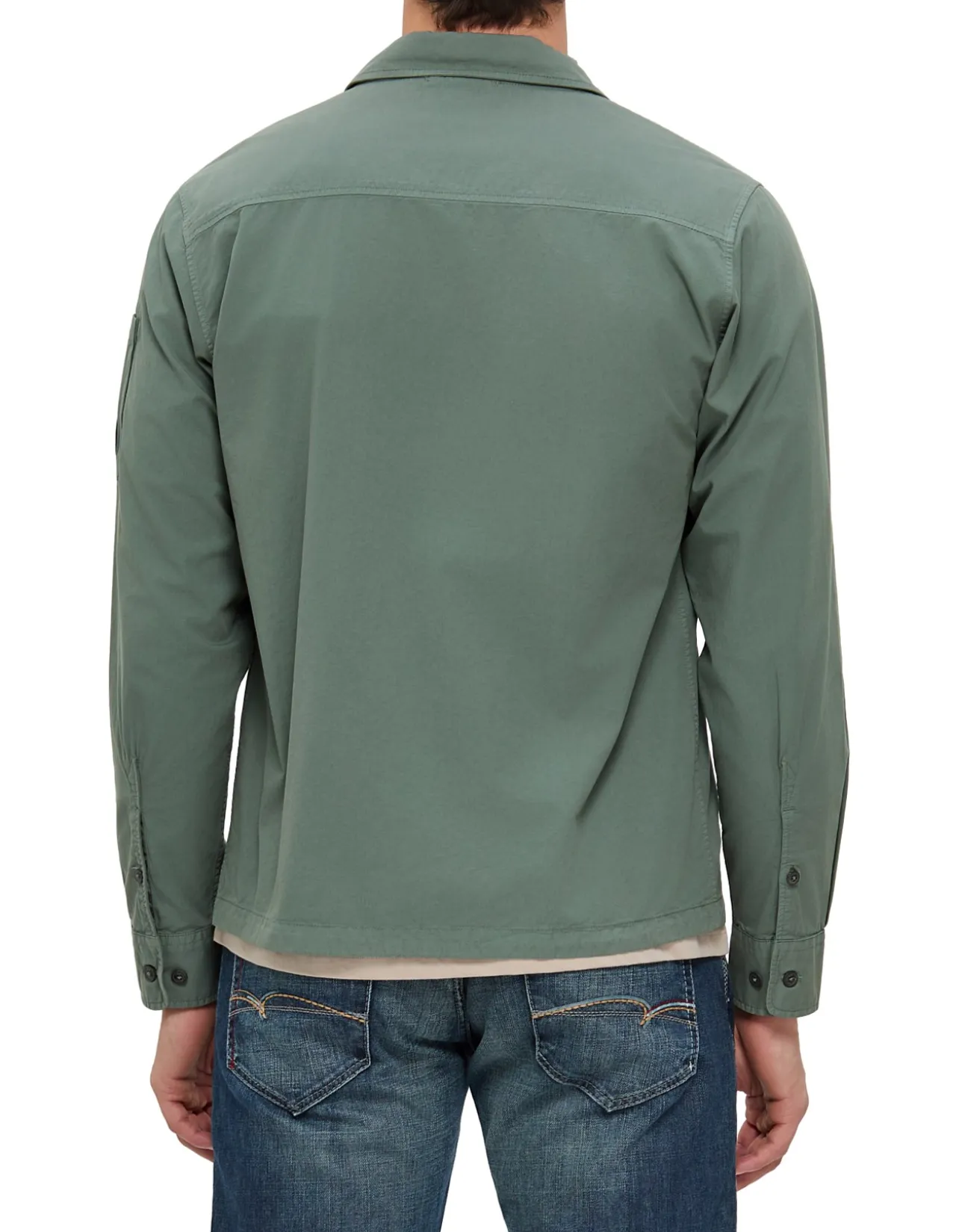 Organic Gabardine Zip Lens Utility Overshirt