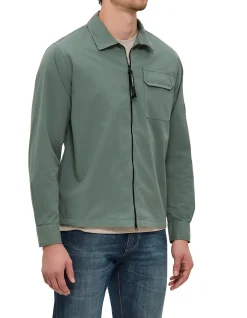 Organic Gabardine Zip Lens Utility Overshirt