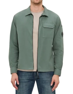 Organic Gabardine Zip Lens Utility Overshirt