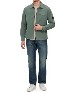 Organic Gabardine Zip Lens Utility Overshirt