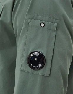 Organic Gabardine Zip Lens Utility Overshirt