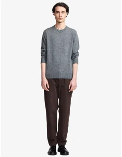 ORLANDO GREY CASHMERE BLEND CREW KNIT