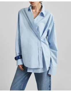ORNELLA SIDE BUTTON-UP SHIRT