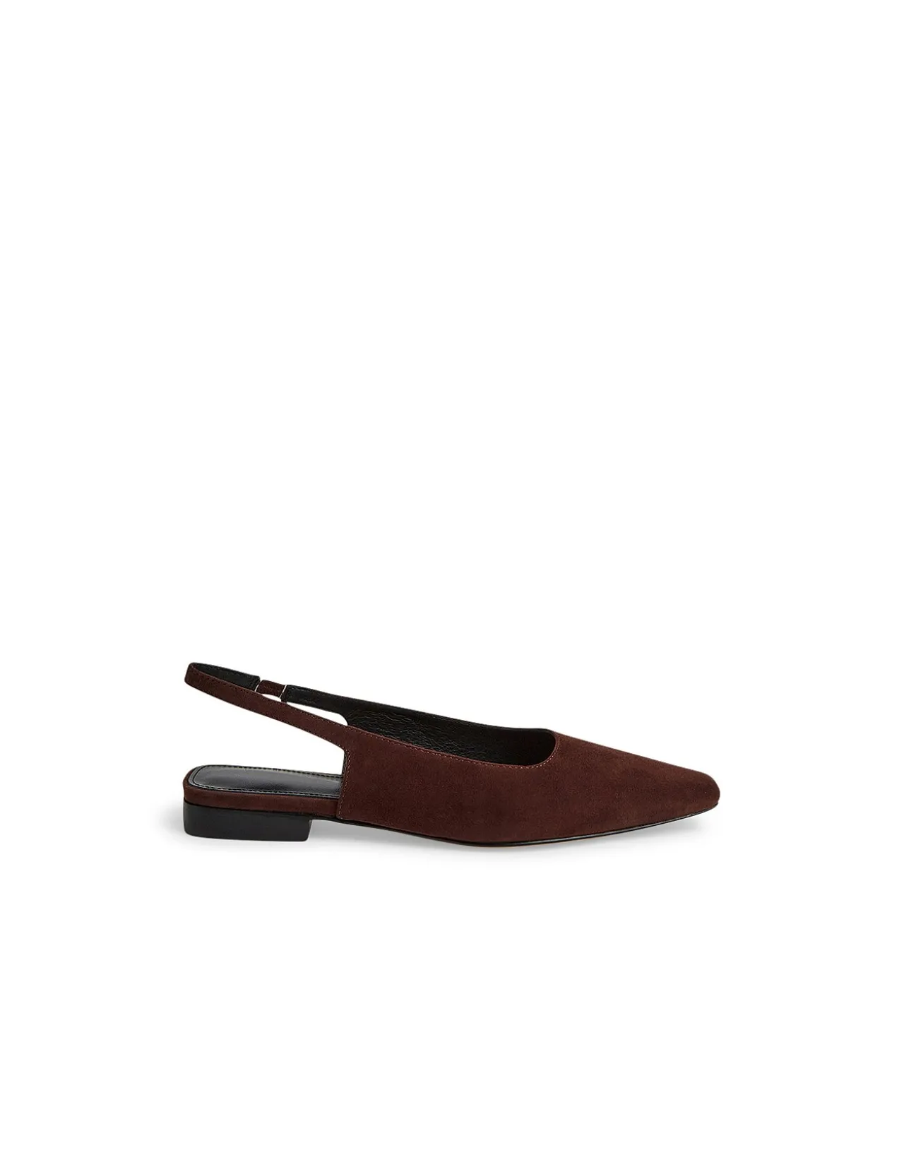 OTHENTIC Suede Pointed Slingback Flats