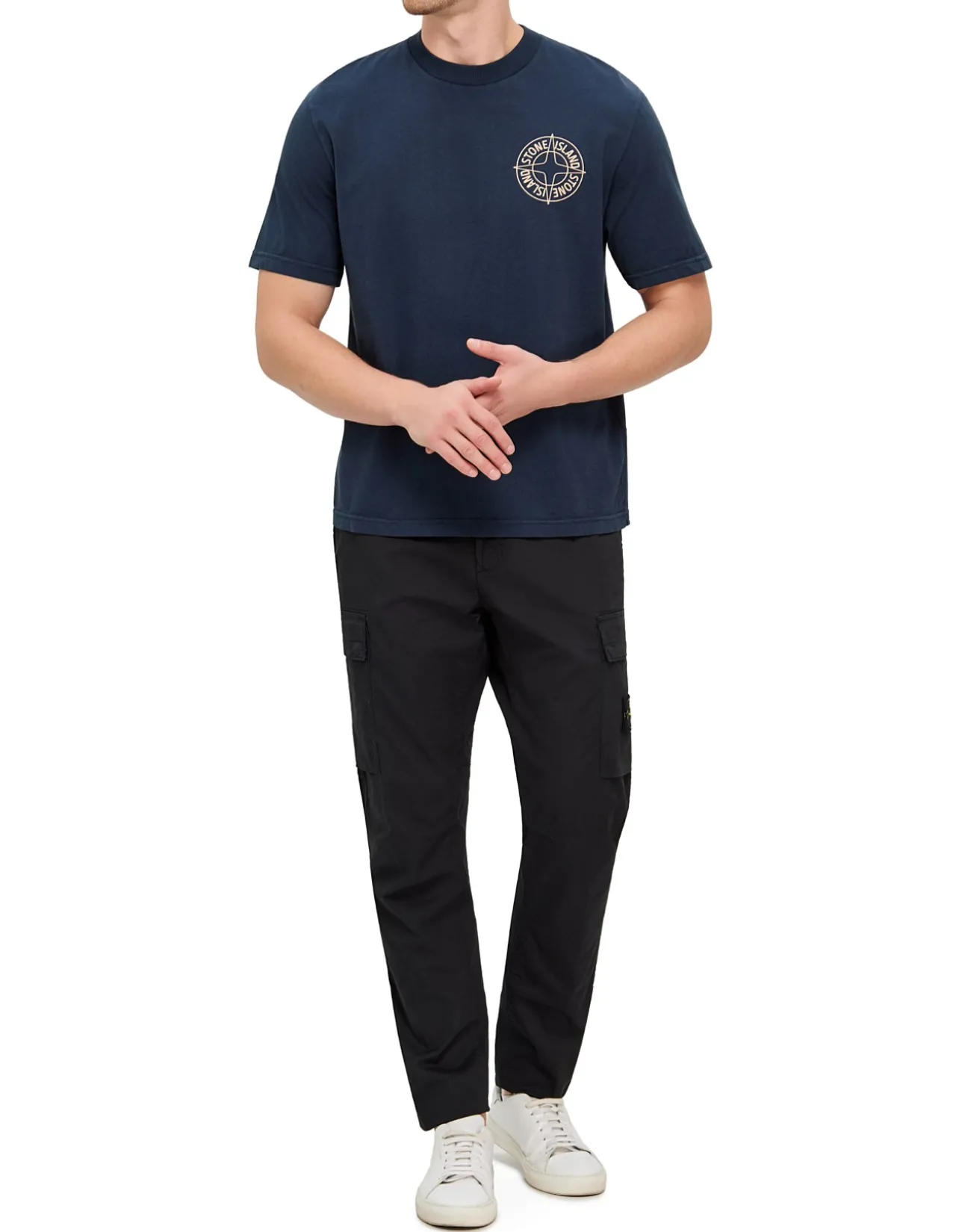 Outline Compass Organic Cotton Logo T Shirt
