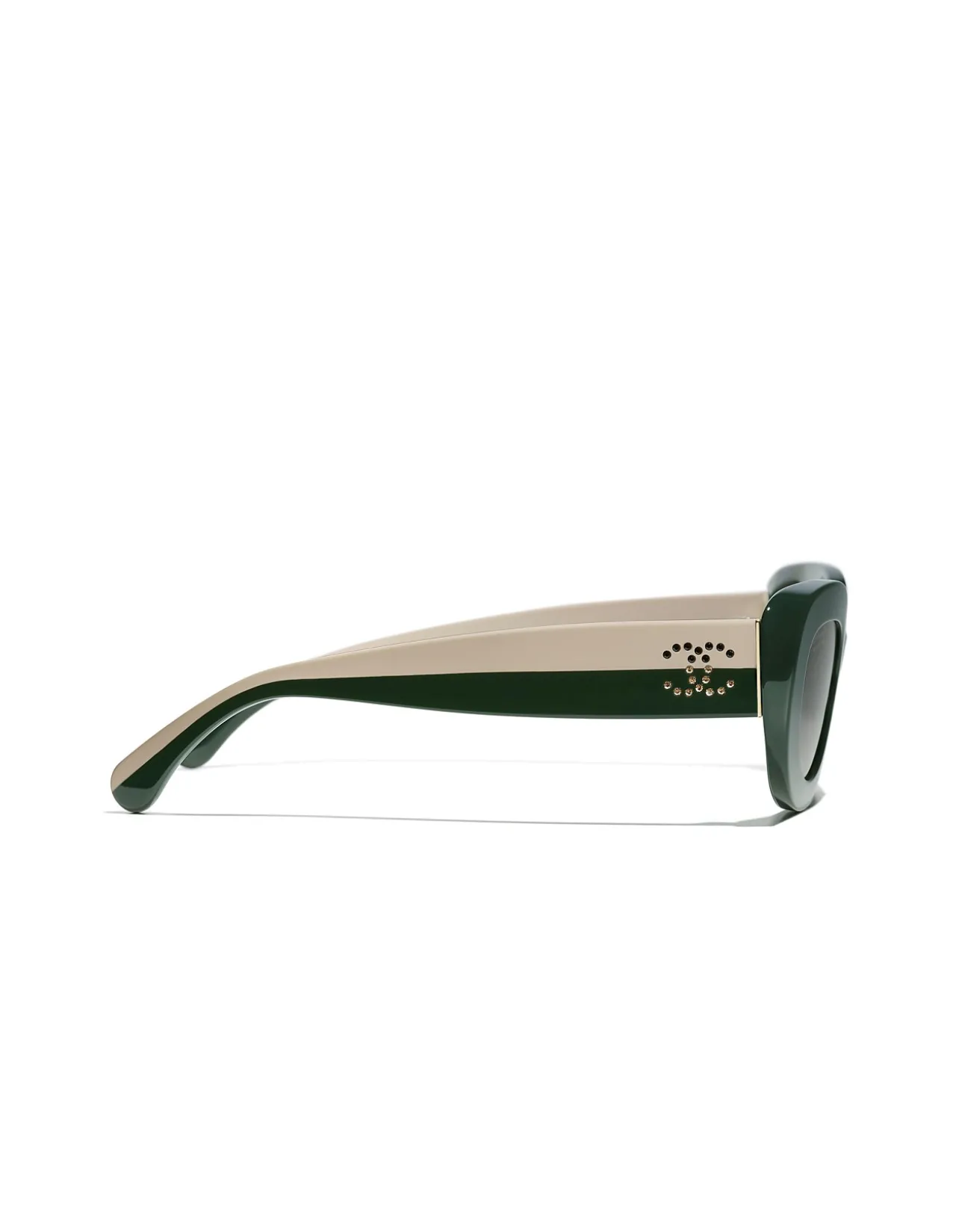 Oval Green Polarised Dark Lens Sunglasses