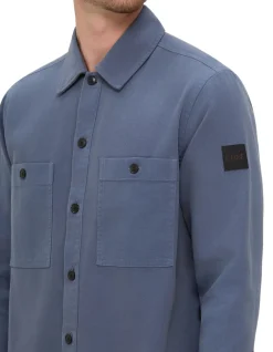 Oversized-fit overshirt in cotton piqué