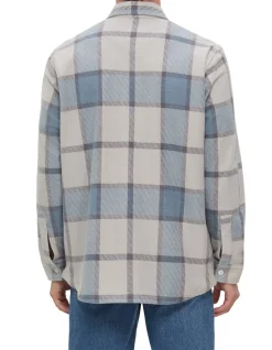 Oversized-fit overshirt in cotton piqué