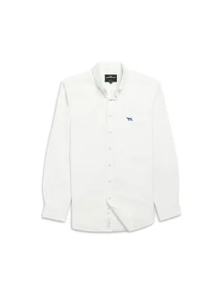 Oxford Long Sleeve Sports Fit Shirt - Blanc