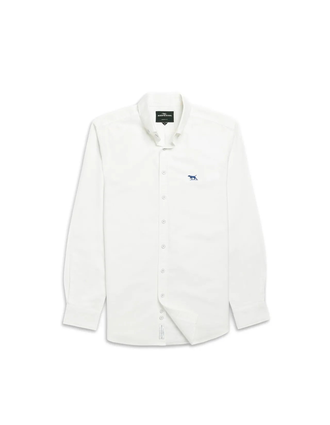 Oxford Long Sleeve Sports Fit Shirt - Blanc
