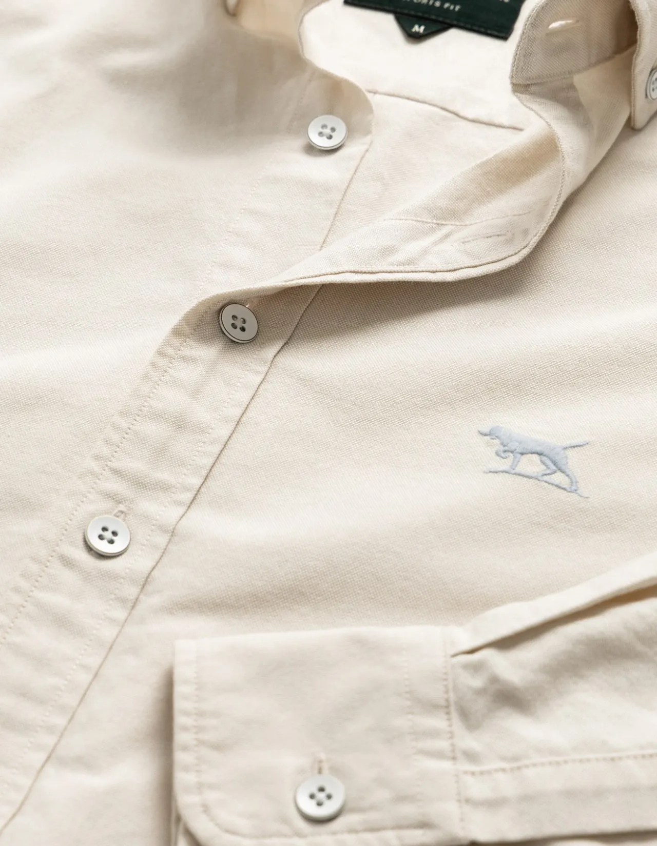 Oxford Lakeside Stripe Sports Fit Shirt - Natural