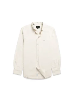Oxford Lakeside Stripe Sports Fit Shirt - Natural