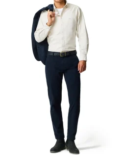 Oxford Lakeside Stripe Sports Fit Shirt - Natural