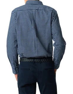 Oxford Valley Check Sports Fit Shirt - Midnight