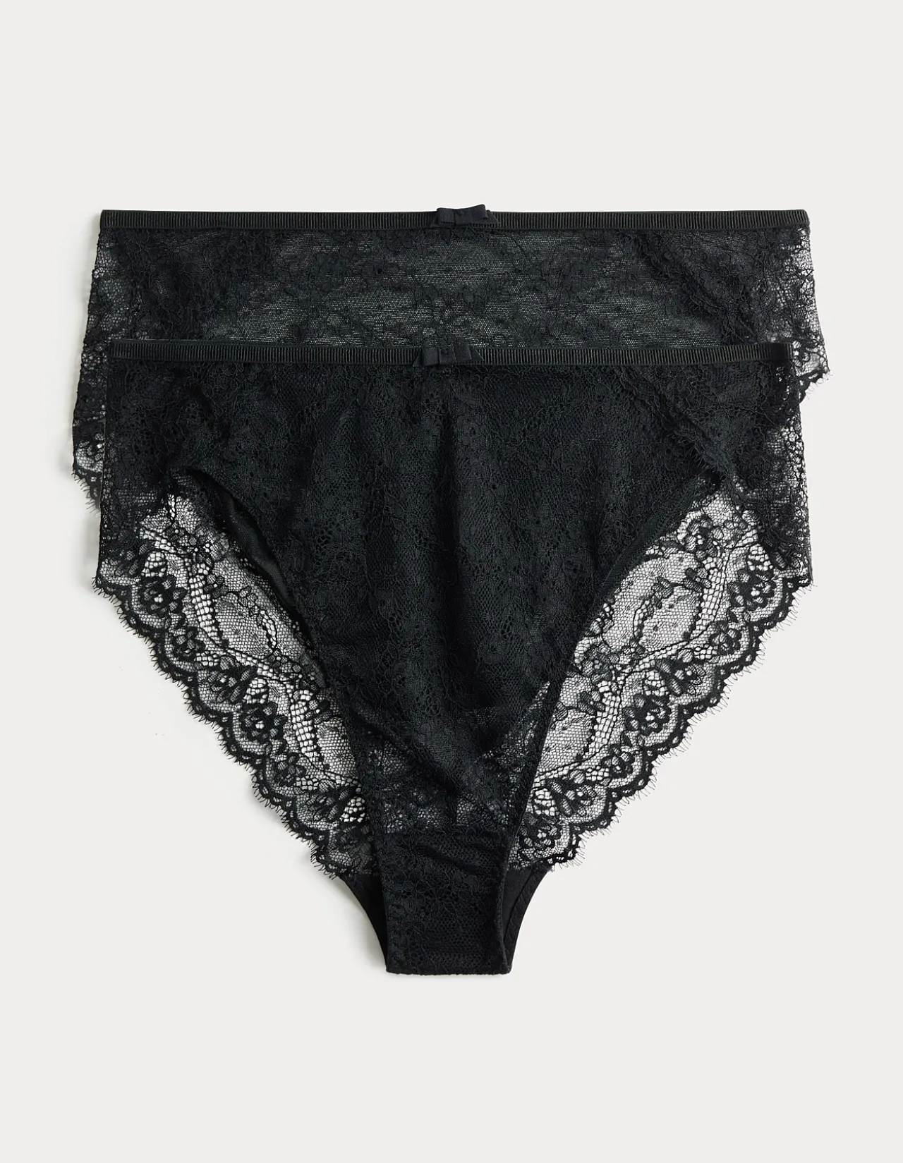 2 Pack Ida Lace High Waisted High Leg Knickers