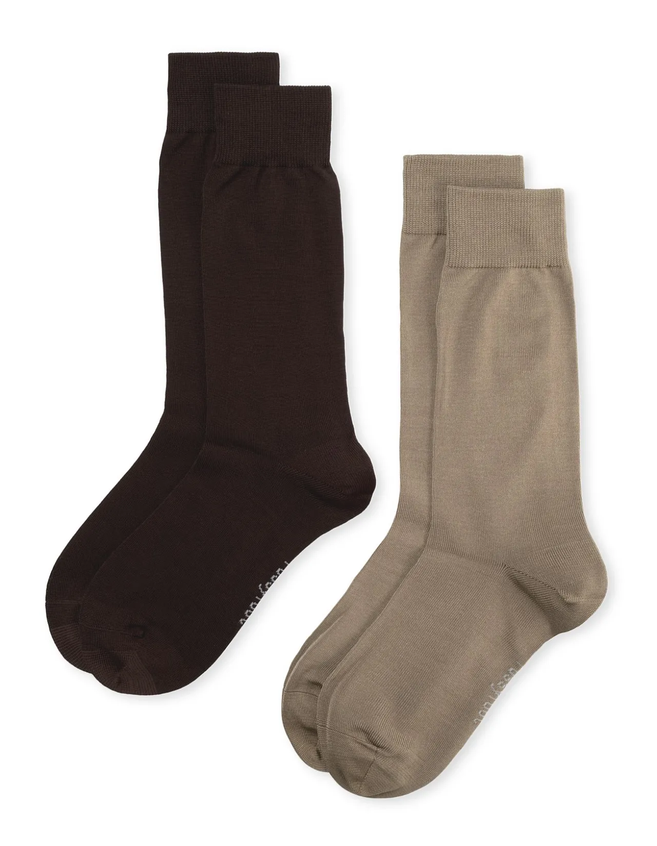 2 PACK MERCERISED COTTON DRESS CREW SOCKS