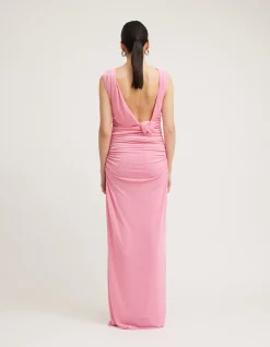 Paisleigh Draped Cut Out Jersey Maxi Dress