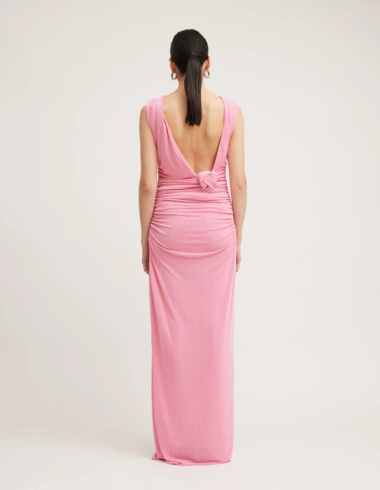 Paisleigh Draped Cut Out Jersey Maxi Dress