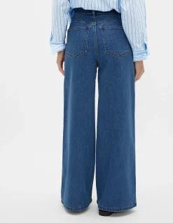 Palazzo High Rise Wide Leg Denim Jean
