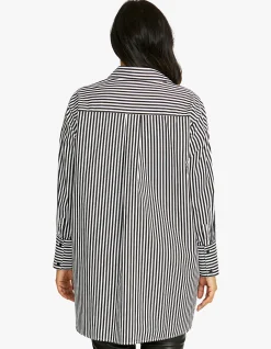 PALMER STRIPE COTTON POPLIN SHIRT