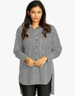 PALMER STRIPE COTTON POPLIN SHIRT