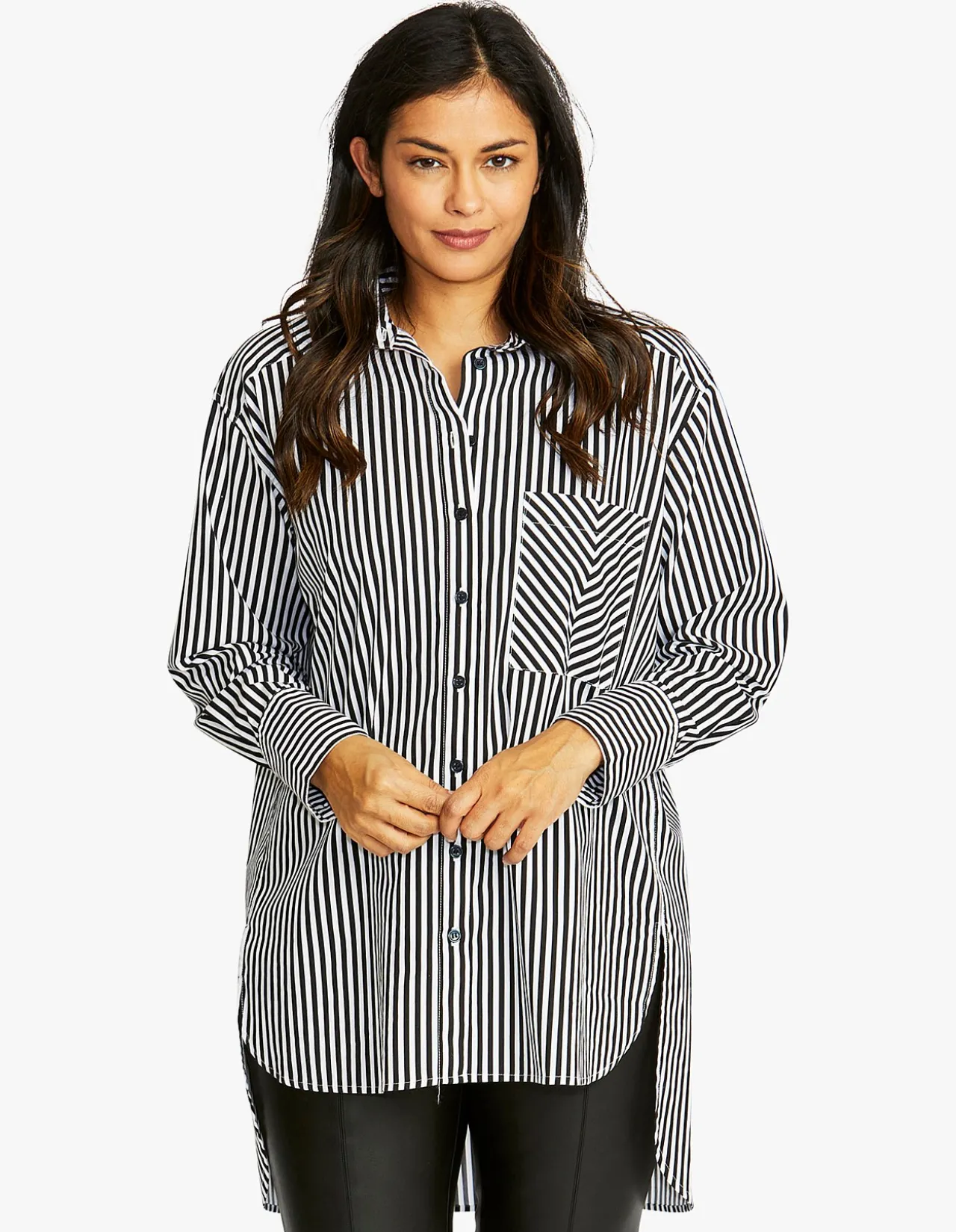 PALMER STRIPE COTTON POPLIN SHIRT