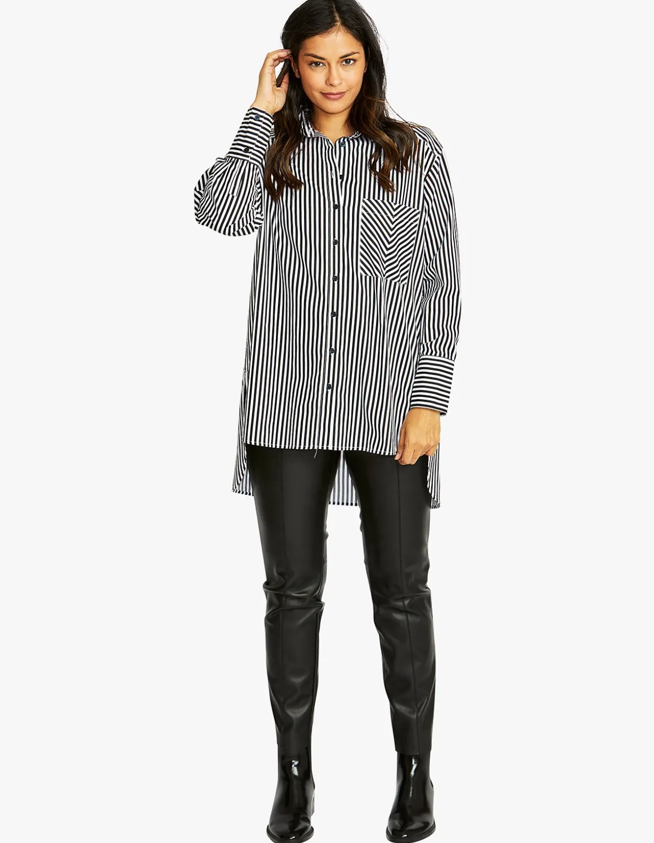 PALMER STRIPE COTTON POPLIN SHIRT