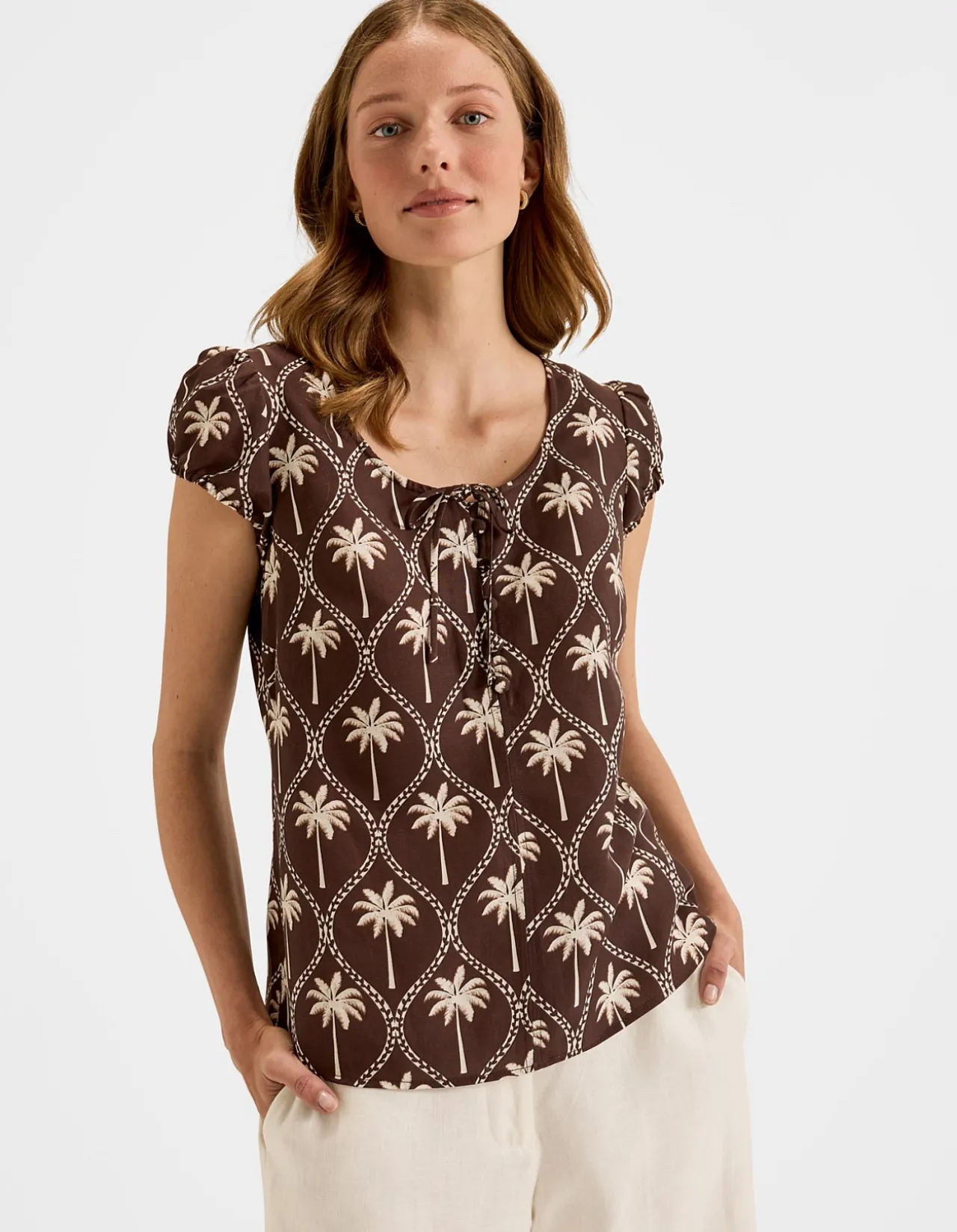 PALMS LINEN TOP